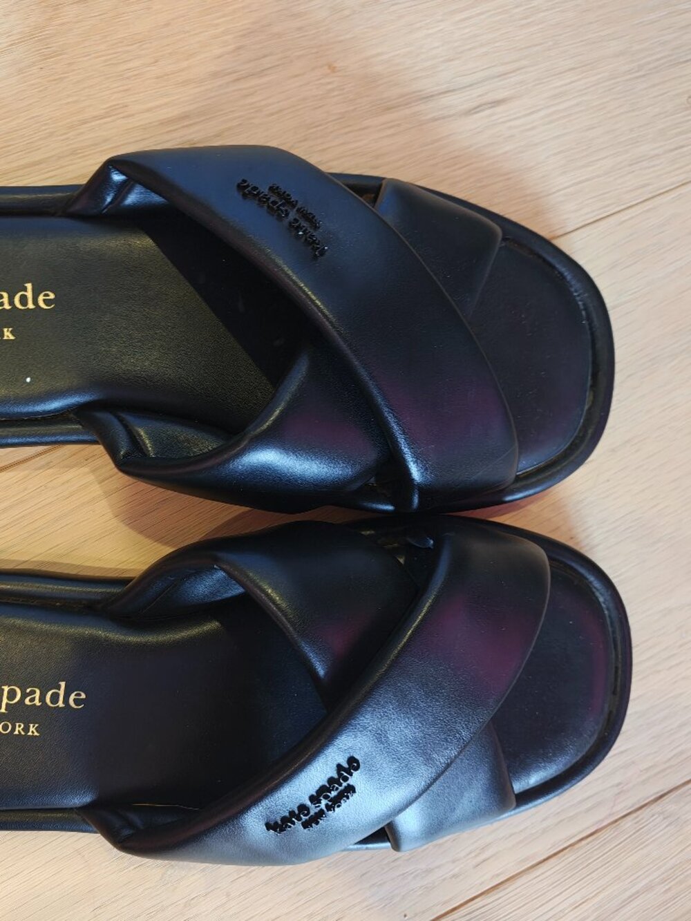 Kate Spade New York Rio Crossover Slide Sandals Black Size 7